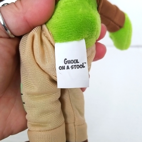 Ghoul On A Stool Green Halloween Plush Doll - Picture 5 of 7